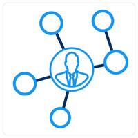 social and link icon concept vector