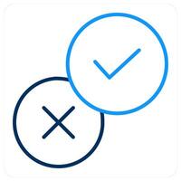 Validation and testing icon concept vector