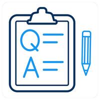 Questionnaire and web survey icon concept vector