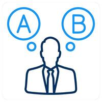 Option and comparison icon concept vector