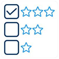 Star Rating and ranking icon concept vector
