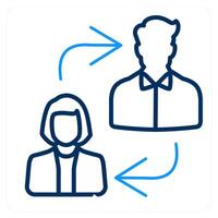 Coordination and network icon concept vector