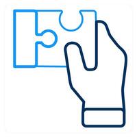 Puzzle and team icon concept vector