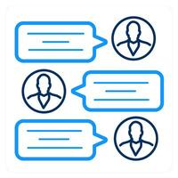 Chat and client icon concept vector