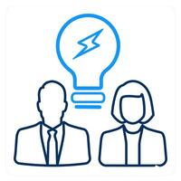 Brainstorm and light bulb icon concept vector
