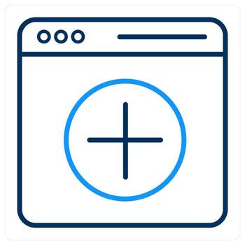 Add Page and web icon concept vector