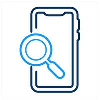 Mobile Search and web icon concept vector