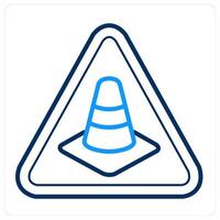 Traffic and traffic cone icon concept vector