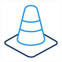 Traffic and traffic cone icon concept vector