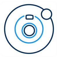 Camera 360 and rotate icon concept vector