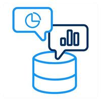 Data and analytics icon concept vector
