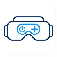 vr gaming and controller icon concept vector