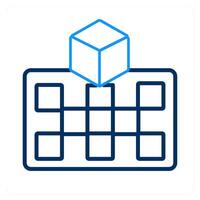 VR Projection and interface icon concept vector