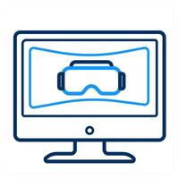 Vr Screen and display icon concept vector