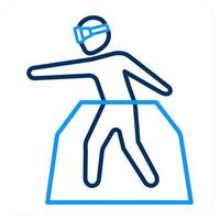 Vr Platform and simulation icon concept vector