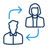 Duties Transfer and exchange icon concept vector