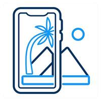 Augmented Reality and object icon concept vector