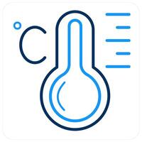 Celsius and temperature icon concept vector