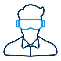 Oculus VR and reality icon concept vector