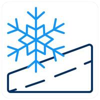 Snow Road and snowfall icon concept vector