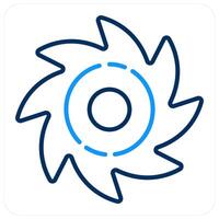 Cyclone and thunder icon concept vector