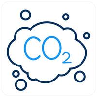 CO2 and green energy icon concept vector