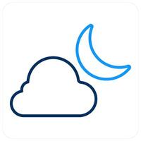 Night and weather icon concept vector