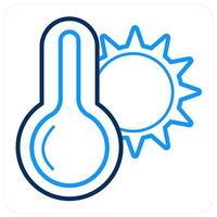 Summer Temperature Indicator and indicator icon concept vector