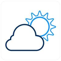 Cloudy Day and weather icon concept vector