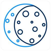 Lunar Eclipse and quarter icon concept vector