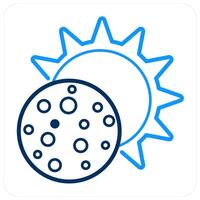 Eclips and astronomy icon concept vector
