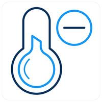 Cold Temperature and thermoter icon concept vector