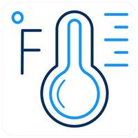Fahrenheit and forecast icon concept vector
