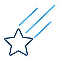 Falling Star and meteor icon concept vector