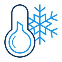 Thermometer and temperature icon concept vector