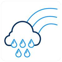 Rainbow and forecast icon concept vector
