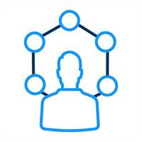 Network and global icon concept vector