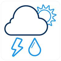 Storm and thunder icon concept vector