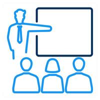 Presentation and settings icon concept vector