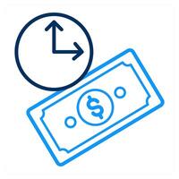 Loan Duration and money icon concept vector