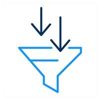 filter and funnel icon concept vector