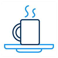 break time and tea cup icon concept vector