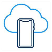 Cloud Backup and server icon concept vector