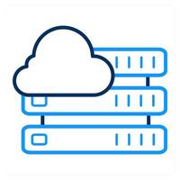 Cloud Hosting and network icon concept vector