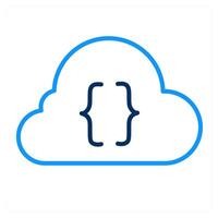 Cloud Database and server icon concept vector