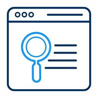 Search Web Page and screen icon concept vector