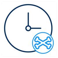 Deadline and alert icon concept vector