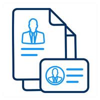 Identification Card and user icon concept vector