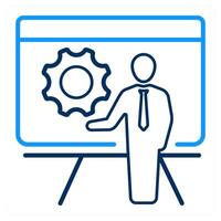 Business Presentation and manager icon concept vector