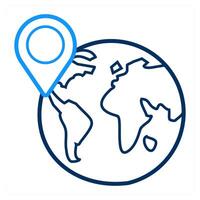global location and map icon concept vector